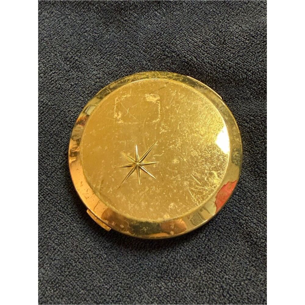 1950s Max Factor Hollywood Creme Puff Compact Candle Glow Empty Powder Case